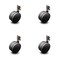 Service Caster 4" Black Soft Twin Wheel Caster with Side Mount Set Service Caster SCC-GR02S100-TPR-BLK-716-4-CB180-4 - alternate 1